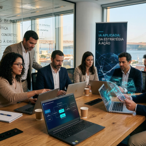 Profissionais em workshop de IA Aplicada em Lisboa, da estratégia à ação